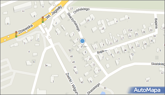 Starogard Gdański, Skarżyńskiego Stanisława, 5, mapa Starogard Gdański