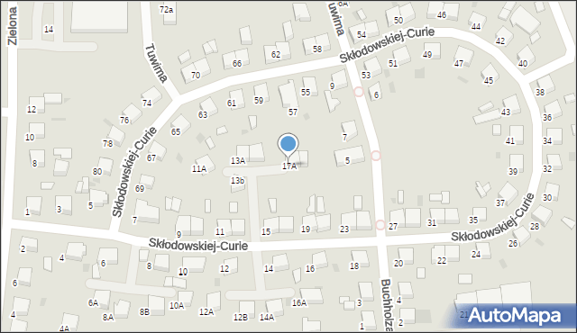 Starogard Gdański, Skłodowskiej-Curie Marii, 17A, mapa Starogard Gdański