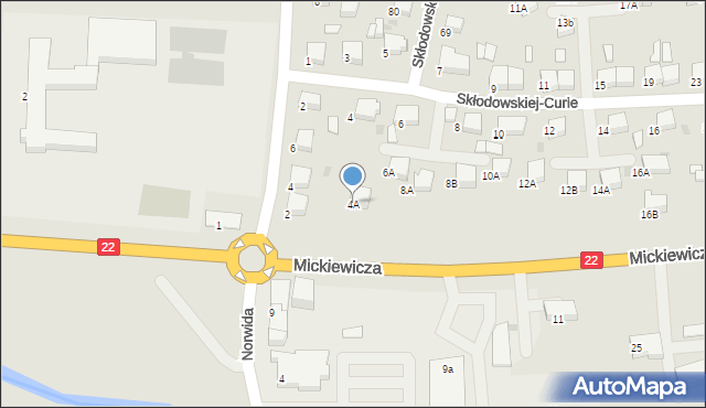 Starogard Gdański, Skłodowskiej-Curie Marii, 4A, mapa Starogard Gdański