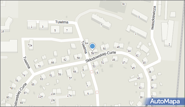 Starogard Gdański, Skłodowskiej-Curie Marii, 54, mapa Starogard Gdański