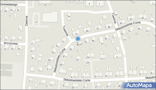Starogard Gdański, Skłodowskiej-Curie Marii, 63, mapa Starogard Gdański