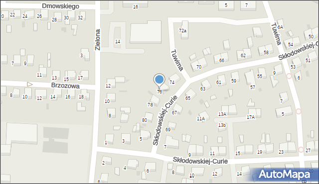Starogard Gdański, Skłodowskiej-Curie Marii, 76, mapa Starogard Gdański