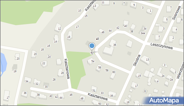 Starogard Gdański, Skośna, 52, mapa Starogard Gdański