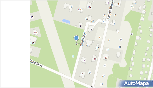 Stefanowo, Skalskiego Stanisława, gen., 3, mapa Stefanowo