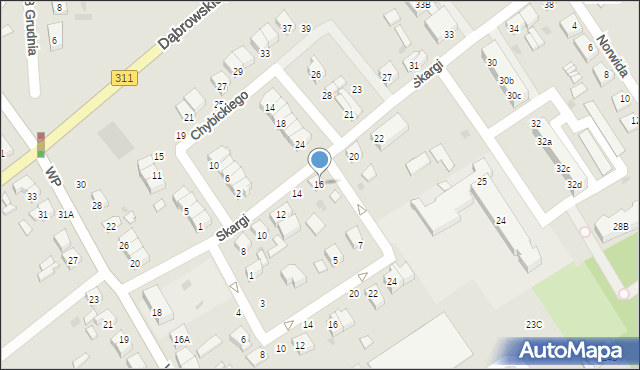 Stęszew, Skargi Piotra, ks., 16, mapa Stęszew