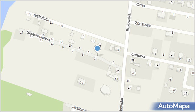 Strykowo, Skowronkowa, 4, mapa Strykowo