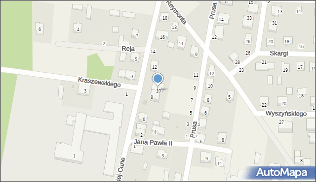 Strzebielino, Skłodowskiej-Curie Marii, 10, mapa Strzebielino