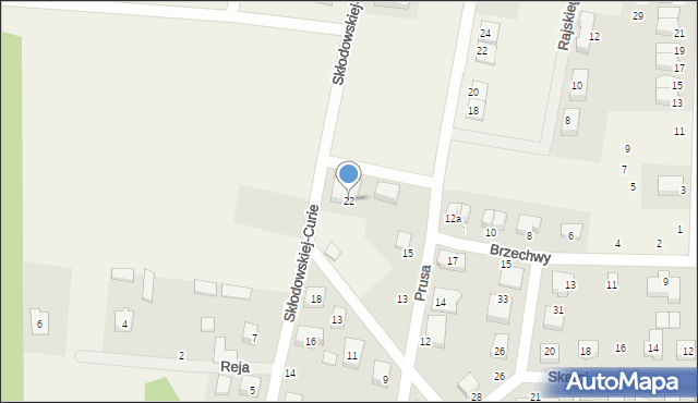 Strzebielino, Skłodowskiej-Curie Marii, 22, mapa Strzebielino