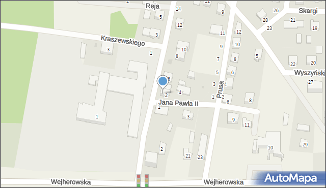 Strzebielino, Skłodowskiej-Curie Marii, 4A, mapa Strzebielino