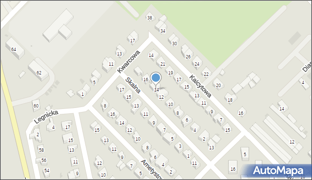 Strzegom, Skalna, 14, mapa Strzegom