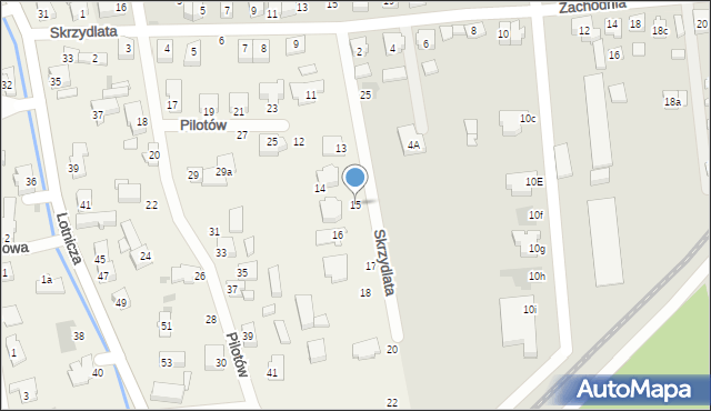 Strzyżewice, Skrzydlata, 15, mapa Strzyżewice