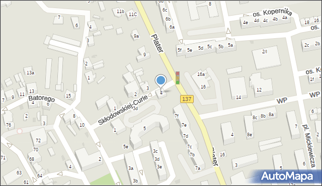 Sulęcin, Skłodowskiej-Curie Marii, 4, mapa Sulęcin