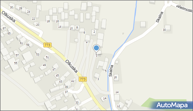 Sułoszowa, Skalna, 1, mapa Sułoszowa