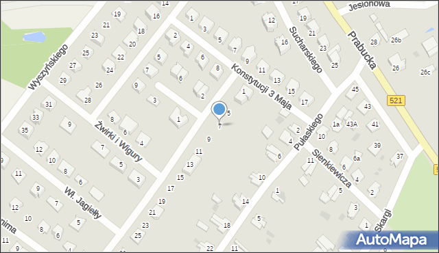 Susz, Skłodowskiej-Curie Marii, 7, mapa Susz