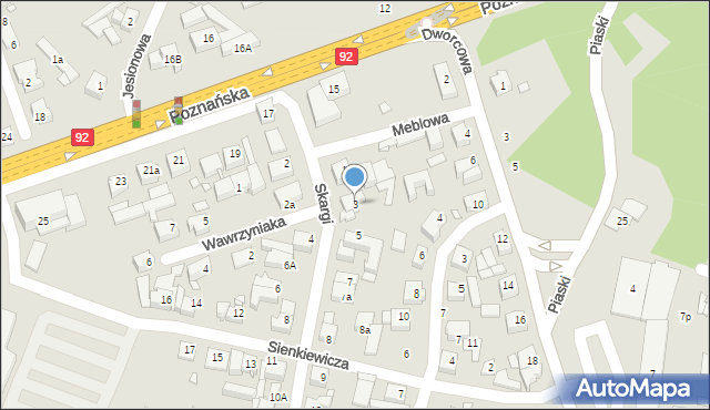 Swarzędz, Skargi Piotra, ks., 3, mapa Swarzędz