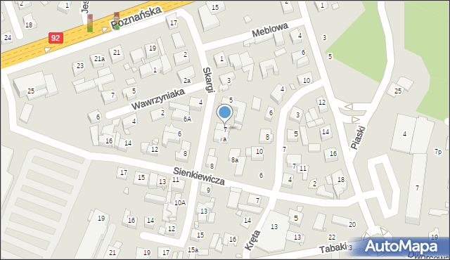 Swarzędz, Skargi Piotra, ks., 7, mapa Swarzędz