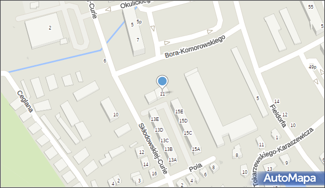 Świdnica, Skłodowskiej-Curie Marii, 11, mapa Świdnicy