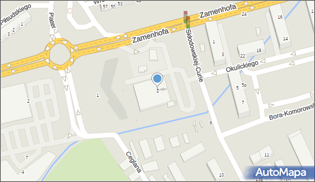 Świdnica, Skłodowskiej-Curie Marii, 2, mapa Świdnicy