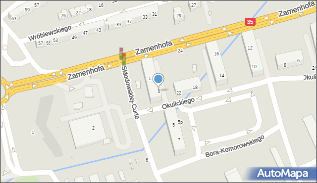 Świdnica, Skłodowskiej-Curie Marii, 3, mapa Świdnicy