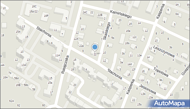 Świdnik, Skalskiego Stanisława, gen., 11, mapa Świdnika