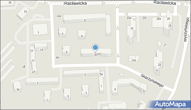 Świdnik, Skarżyńskiego Stanisława, 10, mapa Świdnika