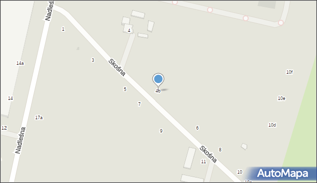 Świdnik, Skośna, 4b, mapa Świdnika