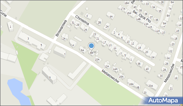 Świebodzice, Skłodowskiej-Curie Marii, 8A, mapa Świebodzice