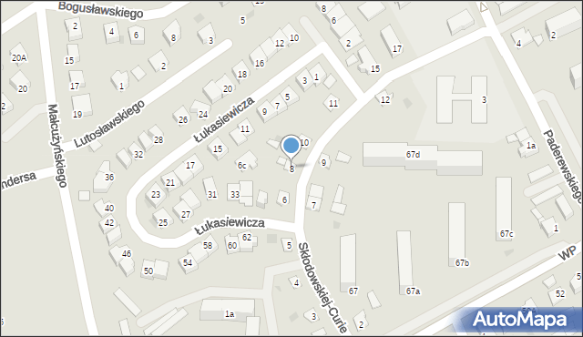 Świecie, Skłodowskiej-Curie Marii, 8, mapa Świecie