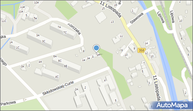 Świeradów-Zdrój, Skłodowskiej-Curie Marii, 1m, mapa Świeradów-Zdrój