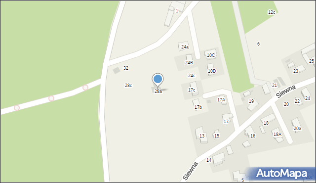 Świerczyniec, Skośna, 28a, mapa Świerczyniec