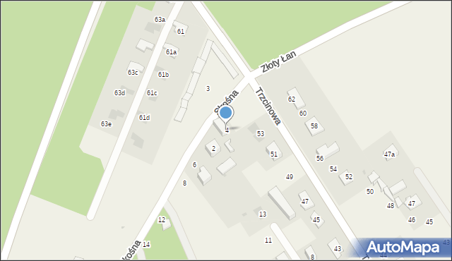 Świerczyniec, Skośna, 4, mapa Świerczyniec