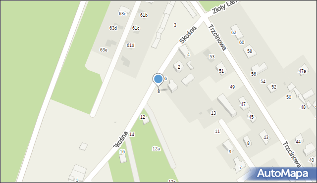 Świerczyniec, Skośna, 8, mapa Świerczyniec