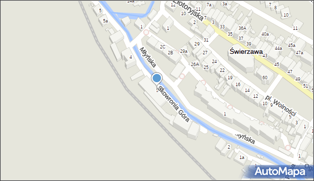 Świerzawa, Skowronia Góra, 3, mapa Świerzawa