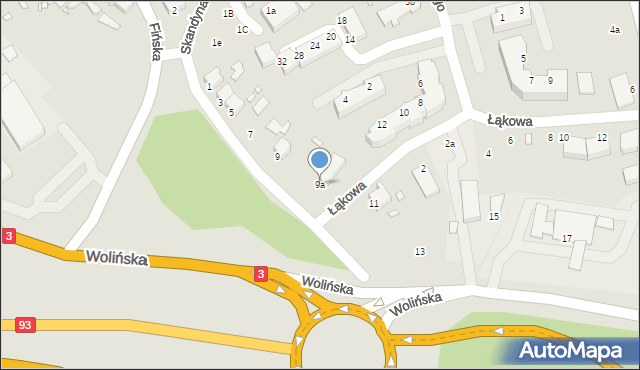 Świnoujście, Skandynawska, 9a, mapa Świnoujście