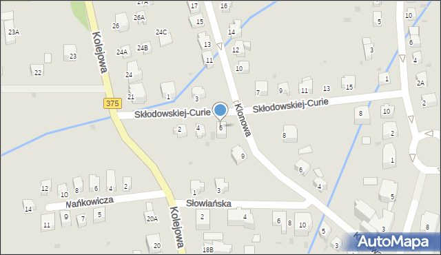 Szczawno-Zdrój, Skłodowskiej-Curie Marii, 6, mapa Szczawno-Zdrój