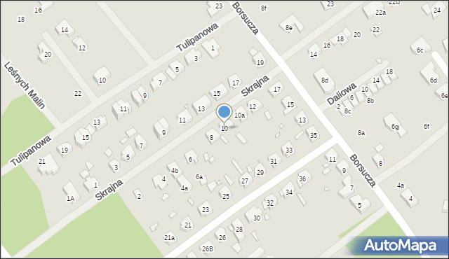 Szczecin, Skrajna, 10, mapa Szczecina