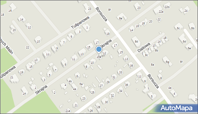 Szczecin, Skrajna, 10a, mapa Szczecina