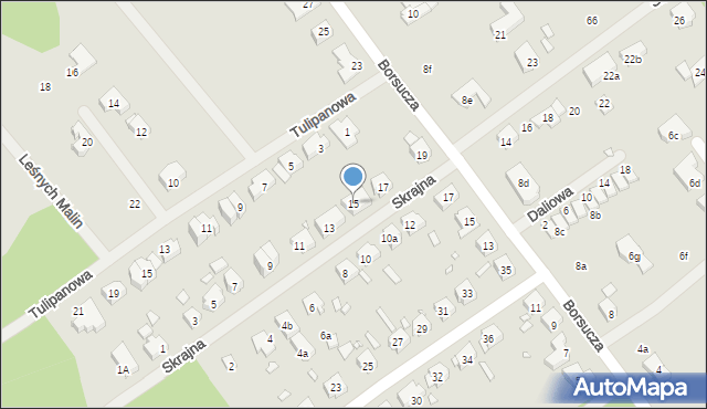 Szczecin, Skrajna, 15, mapa Szczecina