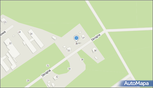 Szczecin, Skrajna, 35, mapa Szczecina