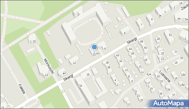 Szczecin, Skargi Piotra, ks., 11, mapa Szczecina