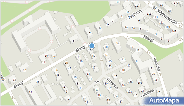 Szczecin, Skargi Piotra, ks., 49, mapa Szczecina