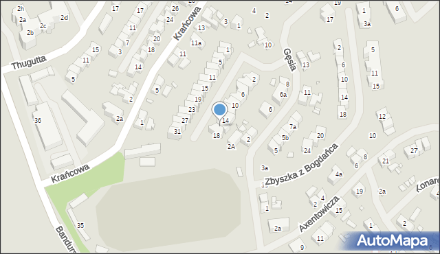 Szczecin, Skrzetuskiego, 16, mapa Szczecina