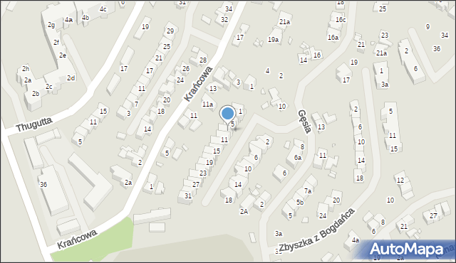 Szczecin, Skrzetuskiego, 7, mapa Szczecina