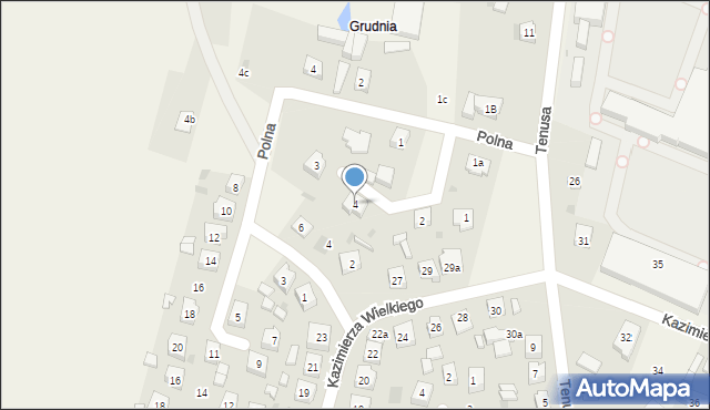 Szczerców, Skryta, 4, mapa Szczerców