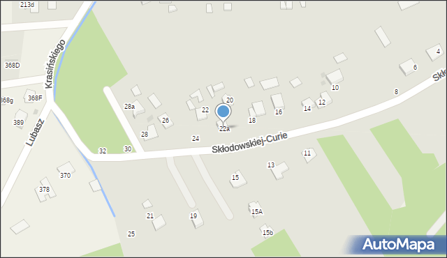 Szczucin, Skłodowskiej-Curie Marii, 22a, mapa Szczucin