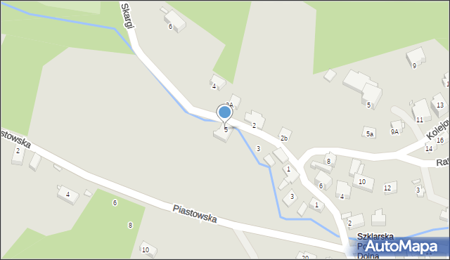Szklarska Poręba, Skargi Piotra, ks., 5, mapa Szklarska Poręba