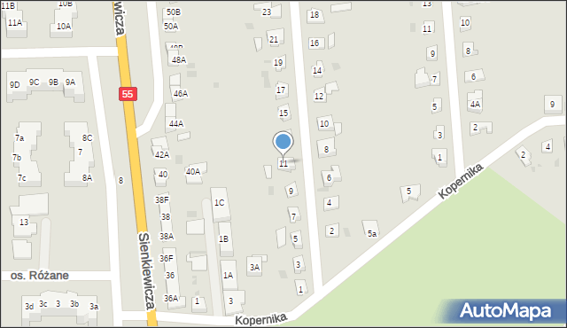 Sztum, Skłodowskiej-Curie Marii, 11, mapa Sztum