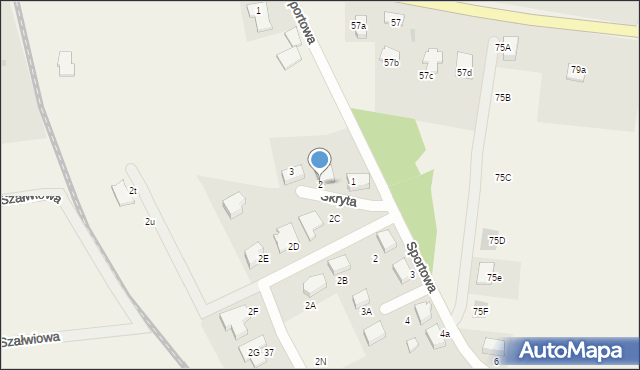 Szydłowo, Skryta, 2, mapa Szydłowo