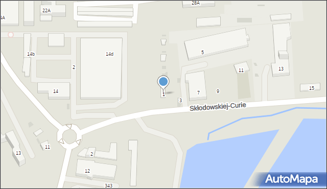 Tarnobrzeg, Skłodowskiej-Curie Marii, 1, mapa Tarnobrzegu