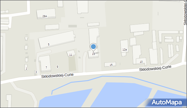 Tarnobrzeg, Skłodowskiej-Curie Marii, 13, mapa Tarnobrzegu
